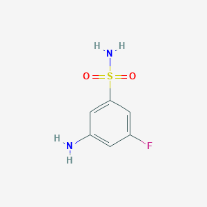 molecular formula C6H7FN2O2S B1521149 3-Amino-5-fluorobenzene-1-sulfonamide CAS No. 1193388-81-6