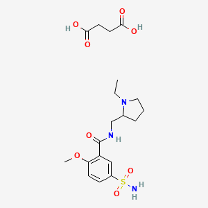 butanedioic acid;N-[(1-ethylpyrrolidin-2-yl)methyl]-2-methoxy-5-sulfamoylbenzamide