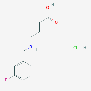molecular formula C11H15ClFNO2 B1521156 4-{[(3-氟苯基)甲基]氨基}丁酸盐酸盐 CAS No. 1181458-22-9