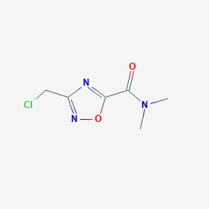 molecular formula C6H8ClN3O2 B1521164 3-(氯甲基)-N,N-二甲基-1,2,4-噁二唑-5-甲酰胺 CAS No. 1185320-35-7