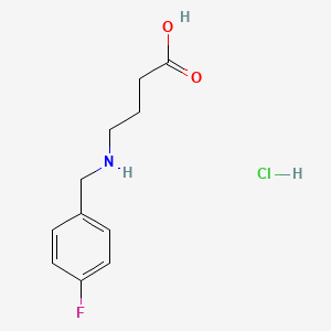 molecular formula C11H15ClFNO2 B1521166 4-{[(4-氟苯基)甲基]氨基}丁酸盐酸盐 CAS No. 1181458-25-2