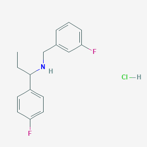 molecular formula C16H18ClF2N B1521167 [(3-氟苯基)甲基][1-(4-氟苯基)丙基]胺盐酸盐 CAS No. 1181457-96-4