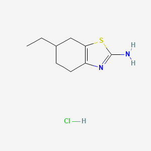 molecular formula C9H15ClN2S B1521168 6-Ethyl-4,5,6,7-tetrahydro-1,3-benzothiazol-2-amine hydrochloride CAS No. 1181458-46-7