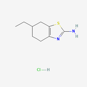 molecular formula C9H15ClN2S B1521168 6-乙基-4,5,6,7-四氢-1,3-苯并噻唑-2-胺盐酸盐 CAS No. 1181458-46-7