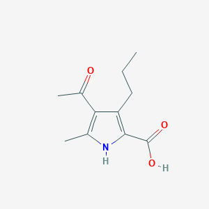 molecular formula C11H15NO3 B1521172 4-acetyl-5-methyl-3-propyl-1H-pyrrole-2-carboxylic acid CAS No. 1181894-93-8