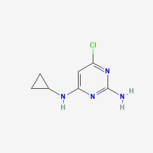 molecular formula C7H9ClN4 B1521176 6-氯-N~4~-环丙基嘧啶-2,4-二胺 CAS No. 1158781-49-7