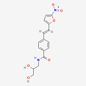 N-(2,3-Dihydroxypropyl)-4-(2-(5-nitrofuran-2-yl)vinyl)benzamide