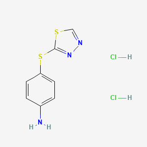 molecular formula C8H9Cl2N3S2 B1521180 4-(1,3,4-噻二唑-2-基硫代)苯胺二盐酸盐 CAS No. 1193388-54-3
