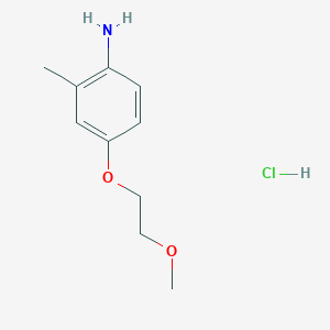 molecular formula C10H16ClNO2 B1521182 4-(2-Methoxyethoxy)-2-methylaniline hydrochloride CAS No. 1185156-40-4