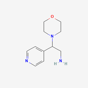 molecular formula C11H17N3O B1521183 (2-吗啉-4-基-2-吡啶-4-基乙基)胺 CAS No. 518066-36-9