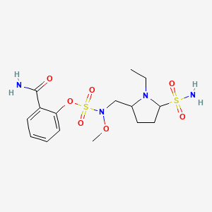 2-Carbamoylphenyl ((1-ethyl-5-sulfamoylpyrrolidin-2-yl)methyl)(methoxy)sulfamate