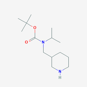molecular formula C14H28N2O2 B1521185 tert-butyl N-(piperidin-3-ylmethyl)-N-(propan-2-yl)carbamate CAS No. 1193388-30-5