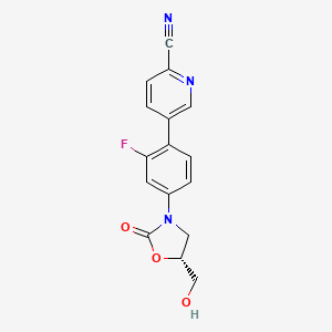 (R)-5-(2-Fluoro-4-(5-(hydroxymethyl)-2-oxooxazolidin-3-yl)phenyl)picolinonitrile