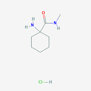 molecular formula C8H17ClN2O B1521186 盐酸1-氨基-N-甲基环己烷-1-甲酰胺 CAS No. 1181458-43-4