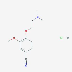 molecular formula C12H17ClN2O2 B1521187 4-[2-(二甲氨基)乙氧基]-3-甲氧基苯甲腈盐酸盐 CAS No. 1181458-59-2