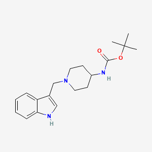 molecular formula C19H27N3O2 B1521199 叔丁基 N-[1-(1H-吲哚-3-基甲基)哌啶-4-基]氨基甲酸酯 CAS No. 1181458-58-1