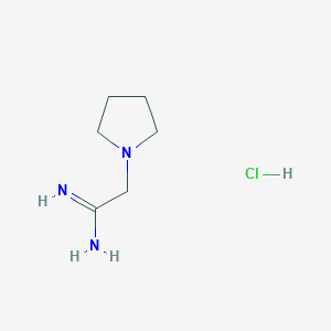 molecular formula C6H14ClN3 B1521201 2-(Pyrrolidin-1-yl)ethanimidamide hydrochloride CAS No. 1193388-46-3