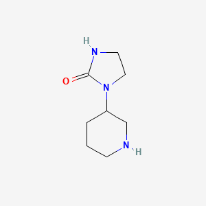 molecular formula C8H15N3O B1521205 1-(哌啶-3-基)咪唑烷-2-酮 CAS No. 1209874-15-6