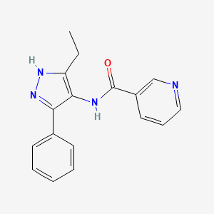 N-(5-ethyl-3-phenyl-1H-pyrazol-4-yl)pyridine-3-carboxamide