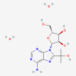 (2R,3R,4S,5R)-2-(6-Amino-8-(2-hydroxypropan-2-yl)-9H-purin-9-yl)-5-(hydroxymethyl)tetrahydrofuran-3,4-diol dihydrate