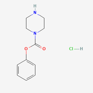 molecular formula C11H15ClN2O2 B1521213 Phenyl piperazine-1-carboxylate hydrochloride CAS No. 681261-42-7