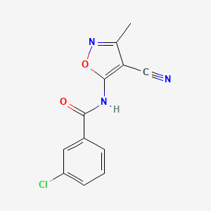 3-Chloro-N-(4-cyano-3-methyl-1,2-oxazol-5-yl)benzamide