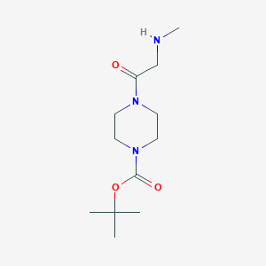 molecular formula C12H23N3O3 B1521217 Tert-butyl 4-[2-(methylamino)acetyl]piperazine-1-carboxylate CAS No. 1193388-56-5