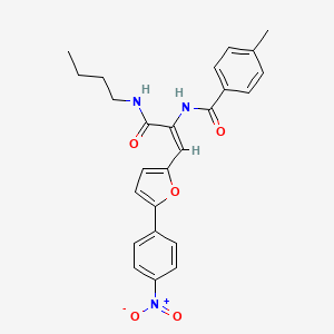 N-{1-Butylcarbamoyl-2-[5-(4-nitrophenyl)furan-2-yl]vinyl}-4-methylbenzamide