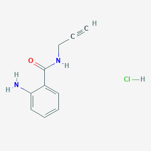 molecular formula C10H11ClN2O B1521231 2-氨基-N-(炔丙-2-基)苯甲酰胺盐酸盐 CAS No. 1181457-73-7