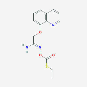 N-(((Ethylthio)carbonyl)oxy)-2-(quinolin-8-yloxy)acetimidamide