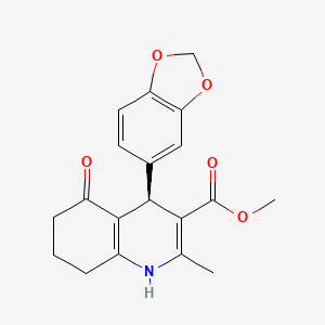 (R)-Methyl 4-(benzo[d][1,3]dioxol-5-yl)-2-methyl-5-oxo-1,4,5,6,7,8-hexahydroquinoline-3-carboxylate