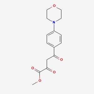 molecular formula C15H17NO5 B1521235 Methyl 4-[4-(morpholin-4-yl)phenyl]-2,4-dioxobutanoate CAS No. 1181537-45-0