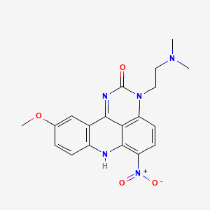 14-[2-(Dimethylamino)ethyl]-4-methoxy-10-nitro-8,14,16-triazatetracyclo[7.7.1.02,7.013,17]heptadeca-1(16),2(7),3,5,9,11,13(17)-heptaen-15-one