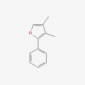 molecular formula C12H12O B15212377 3,4-Dimethyl-2-phenylfuran CAS No. 88928-43-2