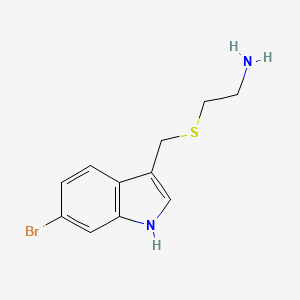 2-(((6-bromo-1H-indol-3-yl)methyl)thio)ethanamine