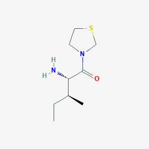 molecular formula C₉H₁₈N₂OS · 1/2(C₄H₄O₄) B152124 1-戊酮，2-氨基-3-甲基-1-(3-噻唑烷基)-，(2S,3S)- CAS No. 136259-20-6