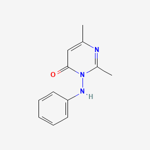 molecular formula C12H13N3O B15212418 3-Anilino-2,6-dimethylpyrimidin-4(3H)-one CAS No. 89544-94-5