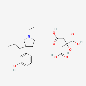 molecular formula C22H33NO8 B15212423 3-(1,3-Dipropyl-3-pyrrolidinyl)phenol citrate CAS No. 64047-89-8