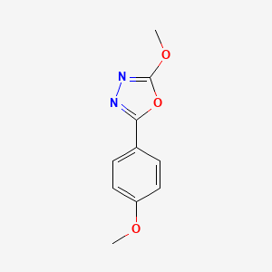 molecular formula C10H10N2O3 B15212447 2-Methoxy-5-(4-methoxyphenyl)-1,3,4-oxadiazole CAS No. 82476-11-7