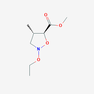 molecular formula C8H15NO4 B15212470 Trans-methyl 2-ethoxy-4-methylisoxazolidine-5-carboxylate 