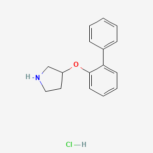 molecular formula C16H18ClNO B1521251 3-([1,1'-联苯]-2-氧基)吡咯烷盐酸盐 CAS No. 1185002-02-1