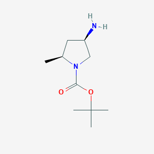 molecular formula C10H20N2O2 B1521252 叔丁基(2s,4r)-4-氨基-2-甲基吡咯烷-1-羧酸酯 CAS No. 708274-46-8