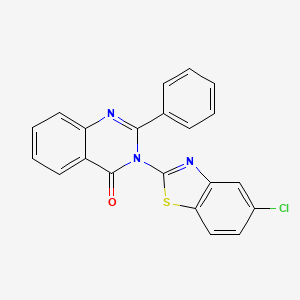 molecular formula C21H12ClN3OS B15212524 3-(5-chlorobenzo[d]thiazol-2-yl)-2-phenylquinazolin-4(3H)-one CAS No. 82450-43-9