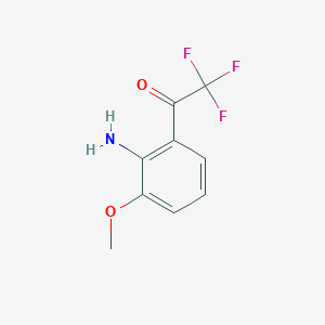 molecular formula C9H8F3NO2 B1521261 1-(2-氨基-3-甲氧基苯基)-2,2,2-三氟乙酮 CAS No. 489429-72-3