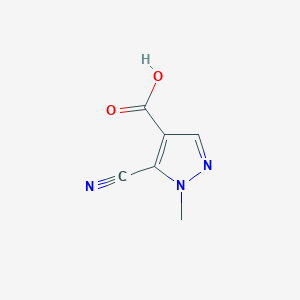 molecular formula C6H5N3O2 B1521266 5-氰基-1-甲基-1H-吡唑-4-羧酸 CAS No. 81303-59-5