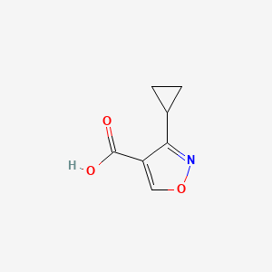 molecular formula C7H7NO3 B1521267 3-环丙基-1,2-噁唑-4-羧酸 CAS No. 639523-17-4