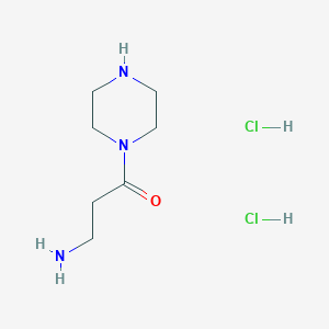 molecular formula C7H17Cl2N3O B1521282 3-Amino-1-(piperazin-1-yl)propan-1-one dihydrochloride CAS No. 1171462-77-3