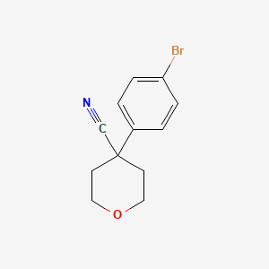 molecular formula C12H12BrNO B1521299 4-(4-Bromophenyl)oxane-4-carbonitrile CAS No. 1000705-54-3