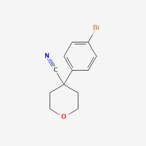 molecular formula C12H12BrNO B1521299 4-(4-ブロモフェニル)オキサン-4-カルボニトリル CAS No. 1000705-54-3