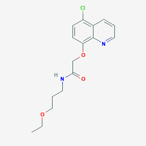 2-((5-Chloroquinolin-8-yl)oxy)-N-(3-ethoxypropyl)acetamide